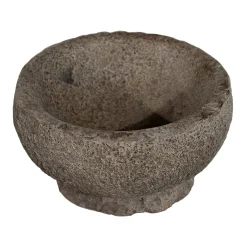 Bowl Con Soporte De Resina Simulacion Piedra I