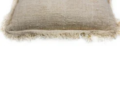 Cojin Natural Con Fleco En Los Lados 66X36