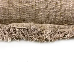 Cojín Jute 55X55 Con Fleco En Los Lados