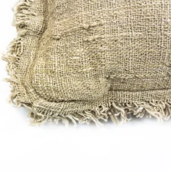 Cojín Marrón 66X36 Con Fleco En Los Lados