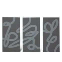 Cuadro Aros Neutro, Set de 3 Piezas