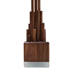 Lámpara De Mesa Torre Nogal
