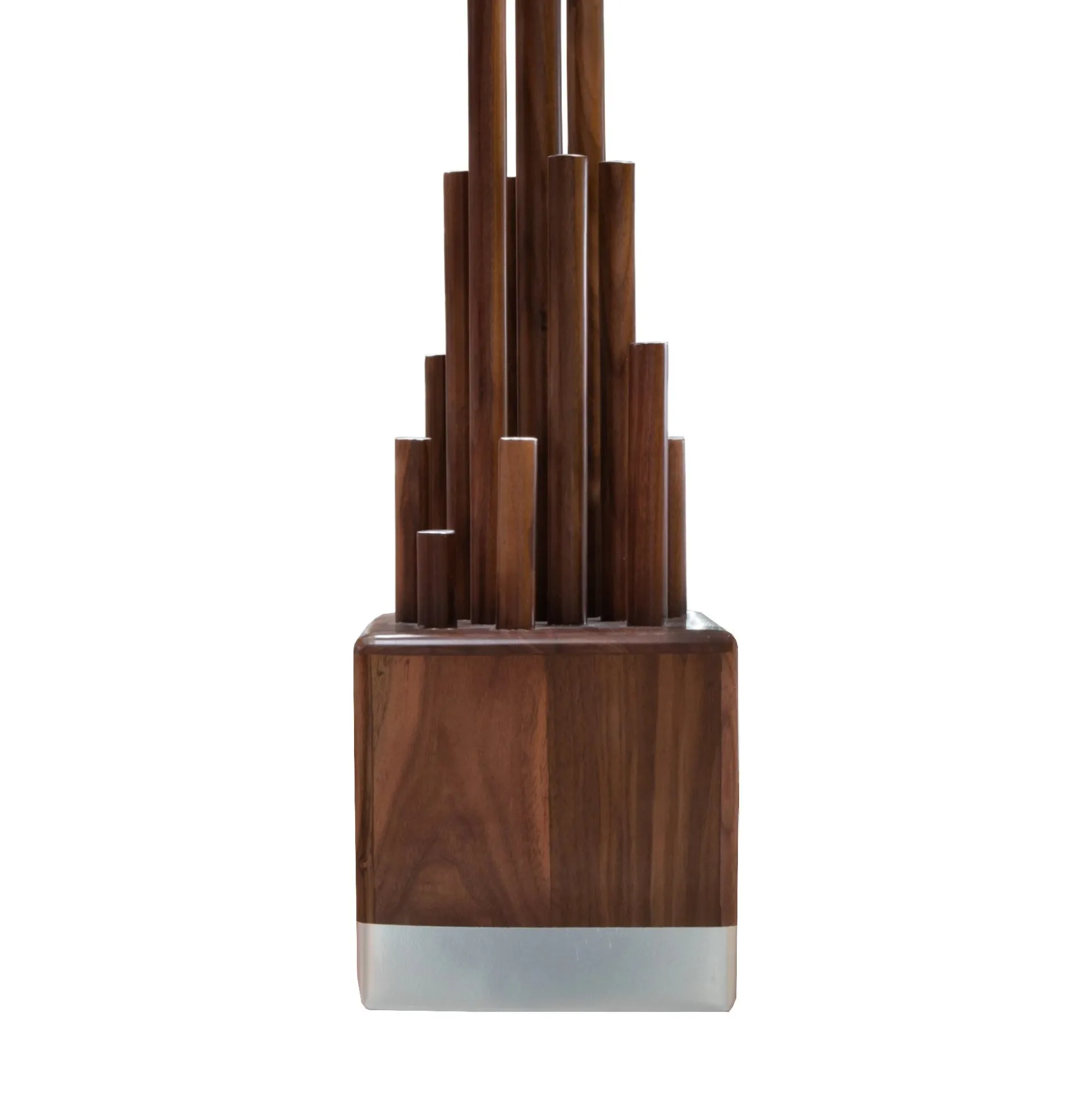 Lámpara De Mesa Torre Nogal