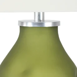 Lámpara Nepal Amorfa Verde Eucalipto Traslucido