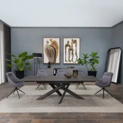 Mesa Con Extensión Westbourne + 6 Sillas Giratorias Westbourne