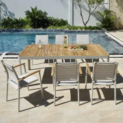 Mesa Rectangular Portals con 8 Sillas