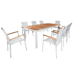 Mesa Rectangular Portals con 8 Sillas