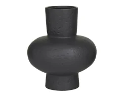 Set 2 Jarrones De Ceramica Calabaza Negro
