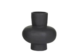 Set 2 Jarrones De Ceramica Calabaza Negro
