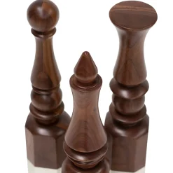 Set Ajedrez Nogal Con Plata