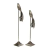 Set De 2 Esculturas Aves Plata