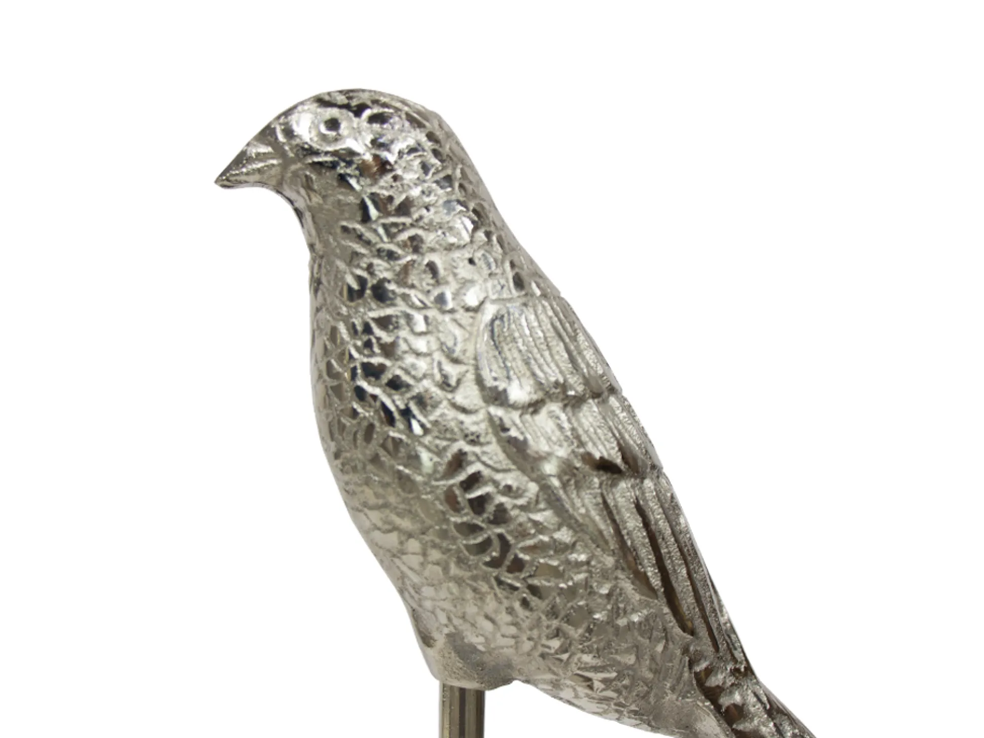 Set De 2 Esculturas Aves Plata