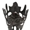 Set De 2 Floreros Decorativos De Metal Texturizado En Acabado Negro