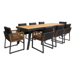 Set Mesa Rectangular + 8 Sillas York