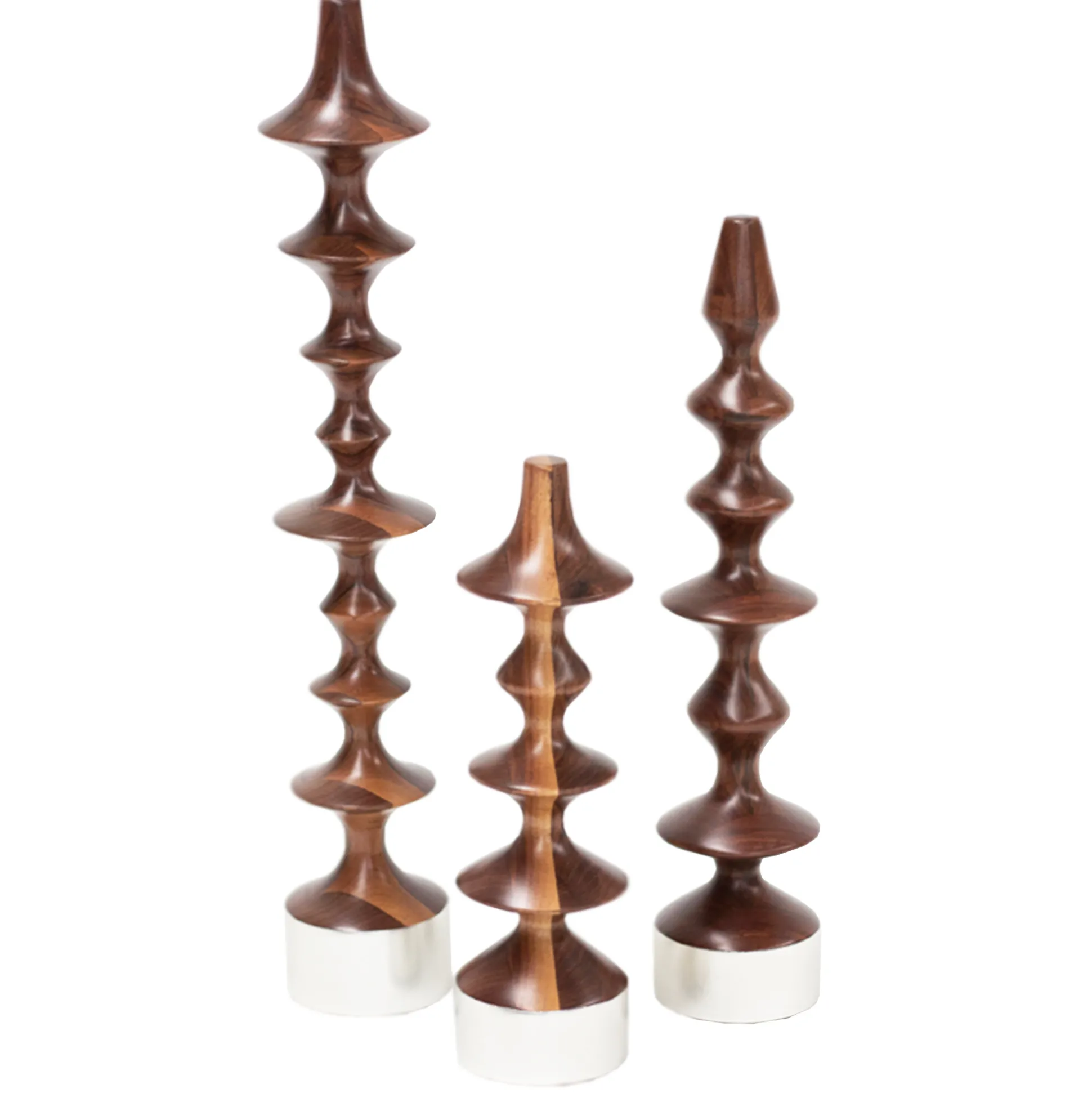 Set Tulipán Nogal Con Plata