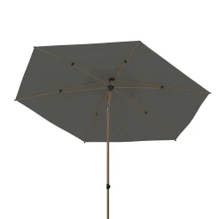 Sombrilla Azzurro 3.0 M Wood-Look Charcoal