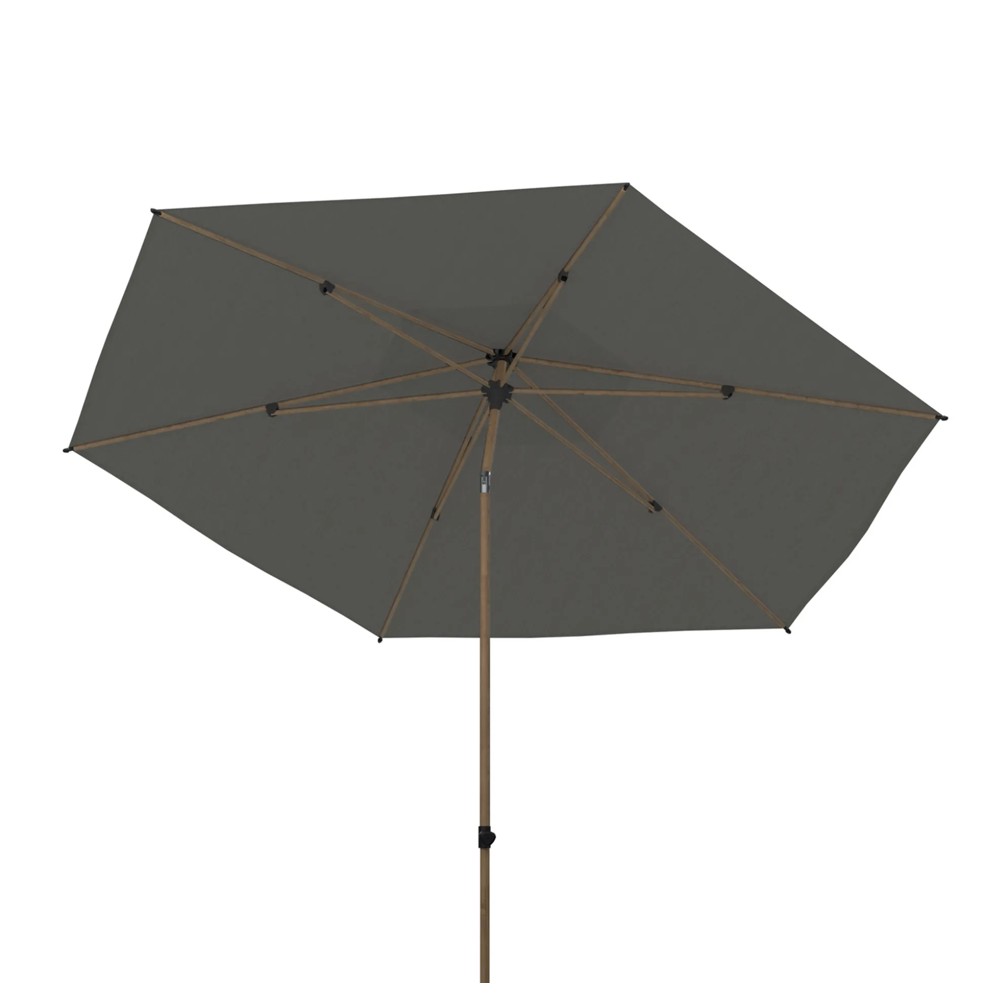 Sombrilla Azzurro 3.0 M Wood-Look Charcoal