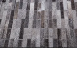 Tapete Cow Hide Rug Brick Dark Grey