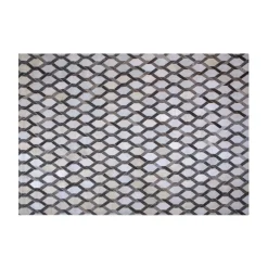 Tapete Cow Hide Rug Chain Dark Grey