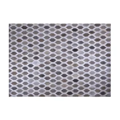 Tapete Cow Hide Rug Chain Lt Grey