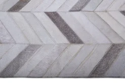 Tapete Cow Hide Rug Parquet Lt Grey